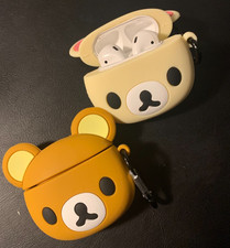 Cute Bear AirPods Case for Gen 1  2   Soft Brown Silicone Cover   Kawaii-Inspo