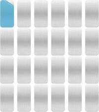 24 Pack Adhesive Metal Plates for Magnetic Mount, 2.3x1.1in Metal Strips for Mag