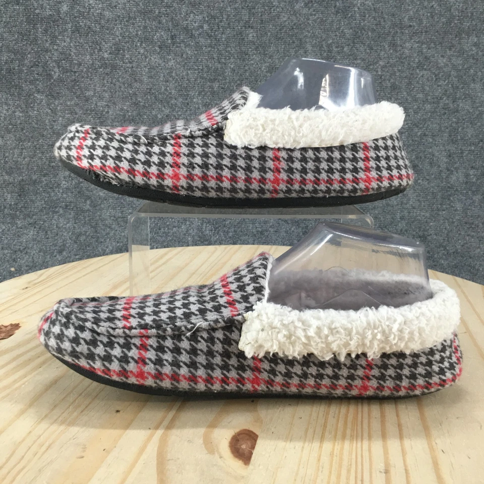 Zapatillas Pottery Barn para mujer M Randall mocasín a cuadros sin cordones multi piel sintética Foto 2 de 4