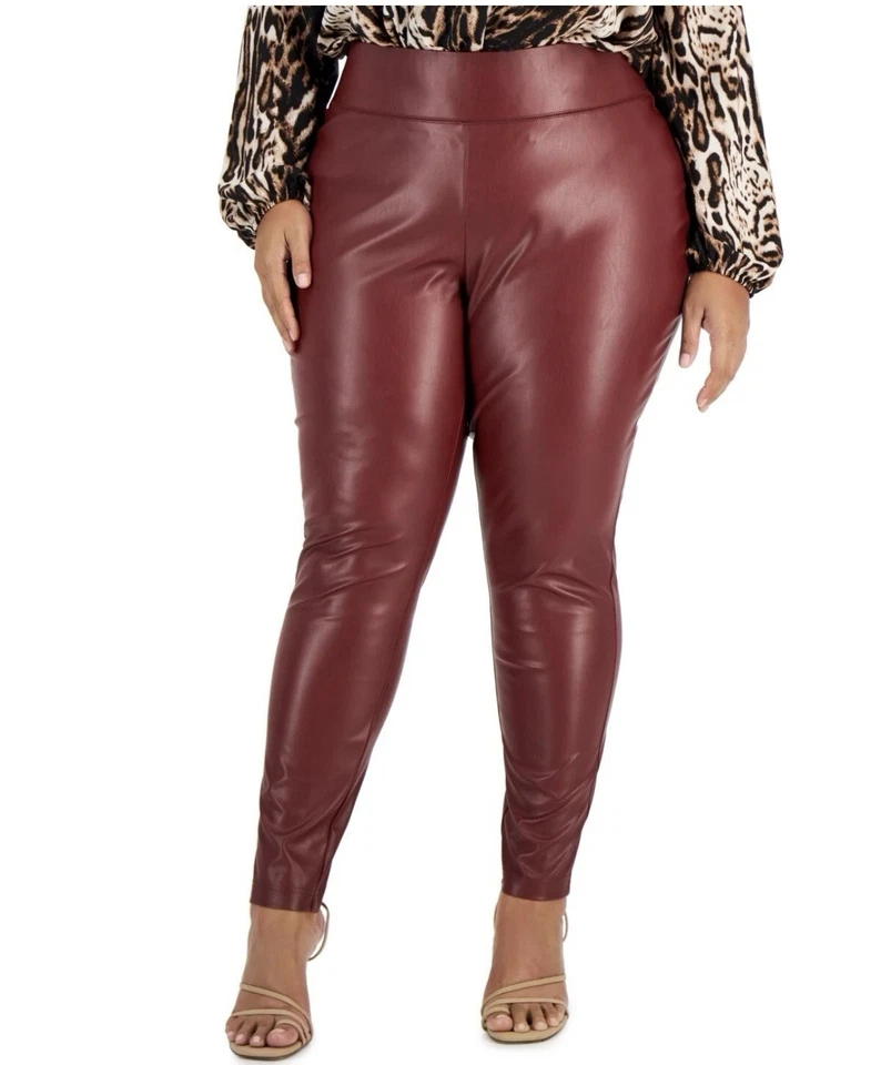 Pantalones de imitación de cuero INC talla 12 Foto 2 de 4