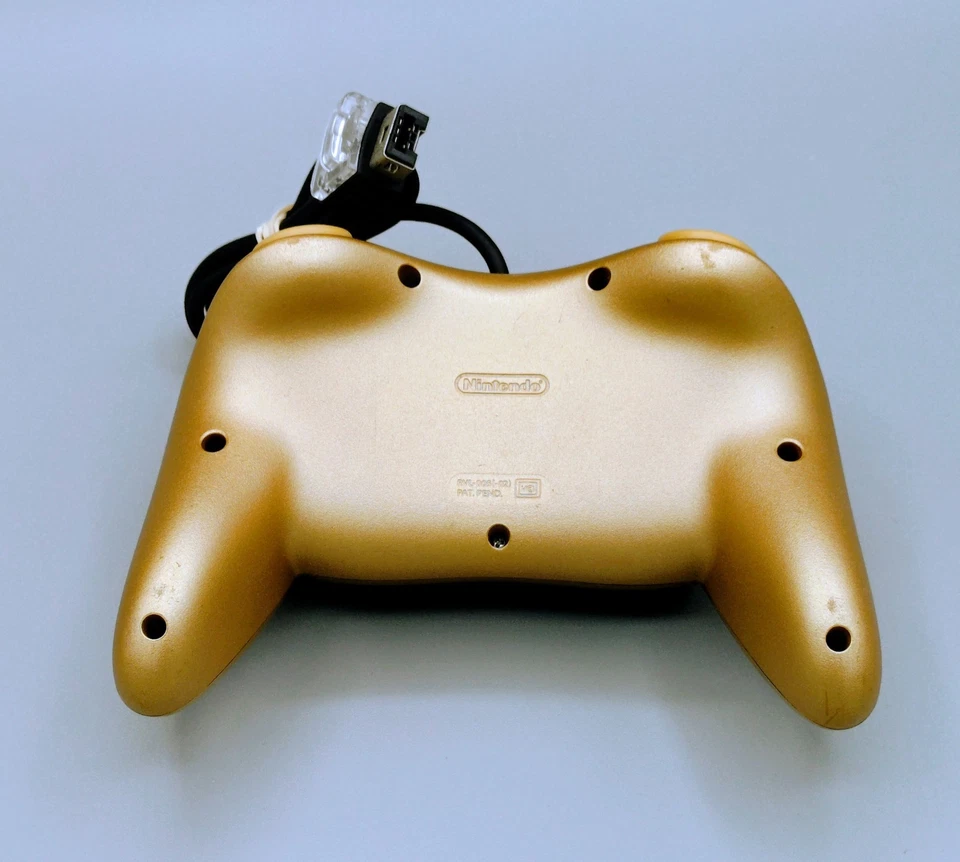 Official OEM Nintendo Wii Classic Pro Controller Gold Tested Very Clean - Image 2 of 2