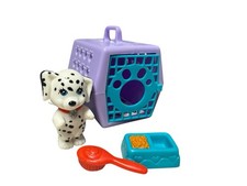 Littlest Pet Shop Happy Puppy  Carrier kennel dalmatian dog: vintage 1992
