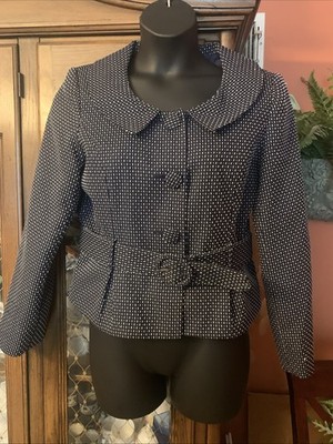 GIORGIO SANT ANGELO Vintage 80s 90s Vintage Belted Blazer Scoop Neck 14