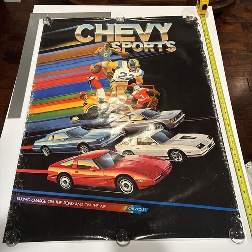 Chevy Sports Vintage Poster 1980s Nostalgic Advertisement