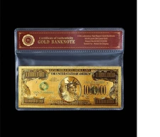 US 1 Million Dollar Banknote with Bag and certificate of authenticity