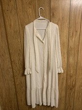 Shein White Dress, Size M, Longe Sleeve, A Line