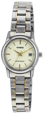 Casio Ladies' Standard Analog S.Steel Band Watch LTPV002SG-9A LTP-V002SG-9A