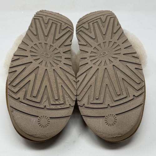 UGG Disquette Platform Slippers Shoes Womens 11 Brown Chestnut Shearling Lined - Picture 15 of 19