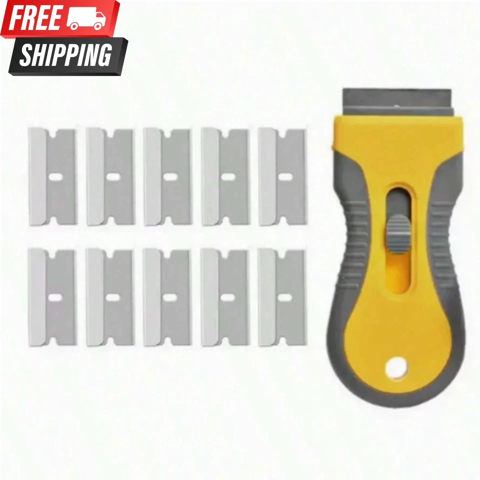 Razor Scraper Tools with 10 Blades Multipurpose Removal Two Tone Cleaning Tools - Image 2 of 4