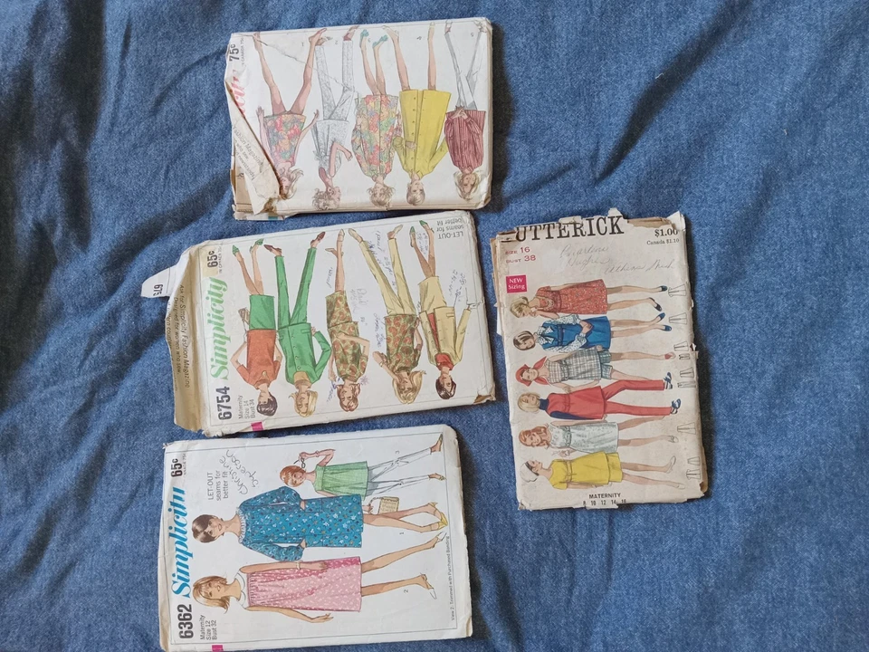 Lot Of 16 Vintage 50s 60s 70s 80s Maternity Sewing Patterns - Image 3 of 3