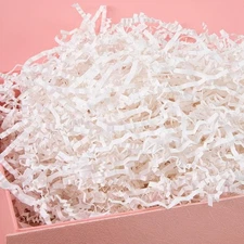 OBMMIRAO 1 LB White Crinkle Cut Paper Shred Filler for Gift 1 LB, 