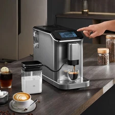 Automatic Espresso Machine Bean to Cup with Grinder & Milk Frother 20 Bar Pump