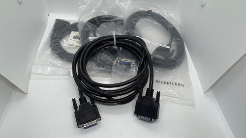 (Lot of 4) 3M DB15M to DB15F 15-Pin Male to Female Black Data Extension Cable