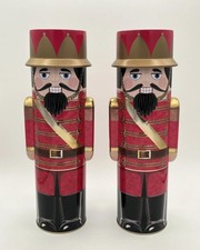 Harry London Nutcracker Tins Christmas Holiday Decoration Gift Red 12 inches