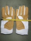 Bruce Bolt 2020 Premium Pro Short Cuff White Batting Gloves, Youth Medium — photo 4
