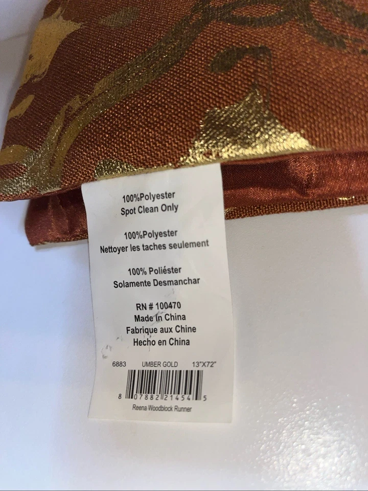 Thro Live Cozy table runner Copper Gold 13” x 72" Marlo Lorenz - Unused - Image 4 of 4