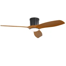 52'' Modern Ceiling Fan w LED Light Wind Speed ABS Fan Blade Reversible DC Motor