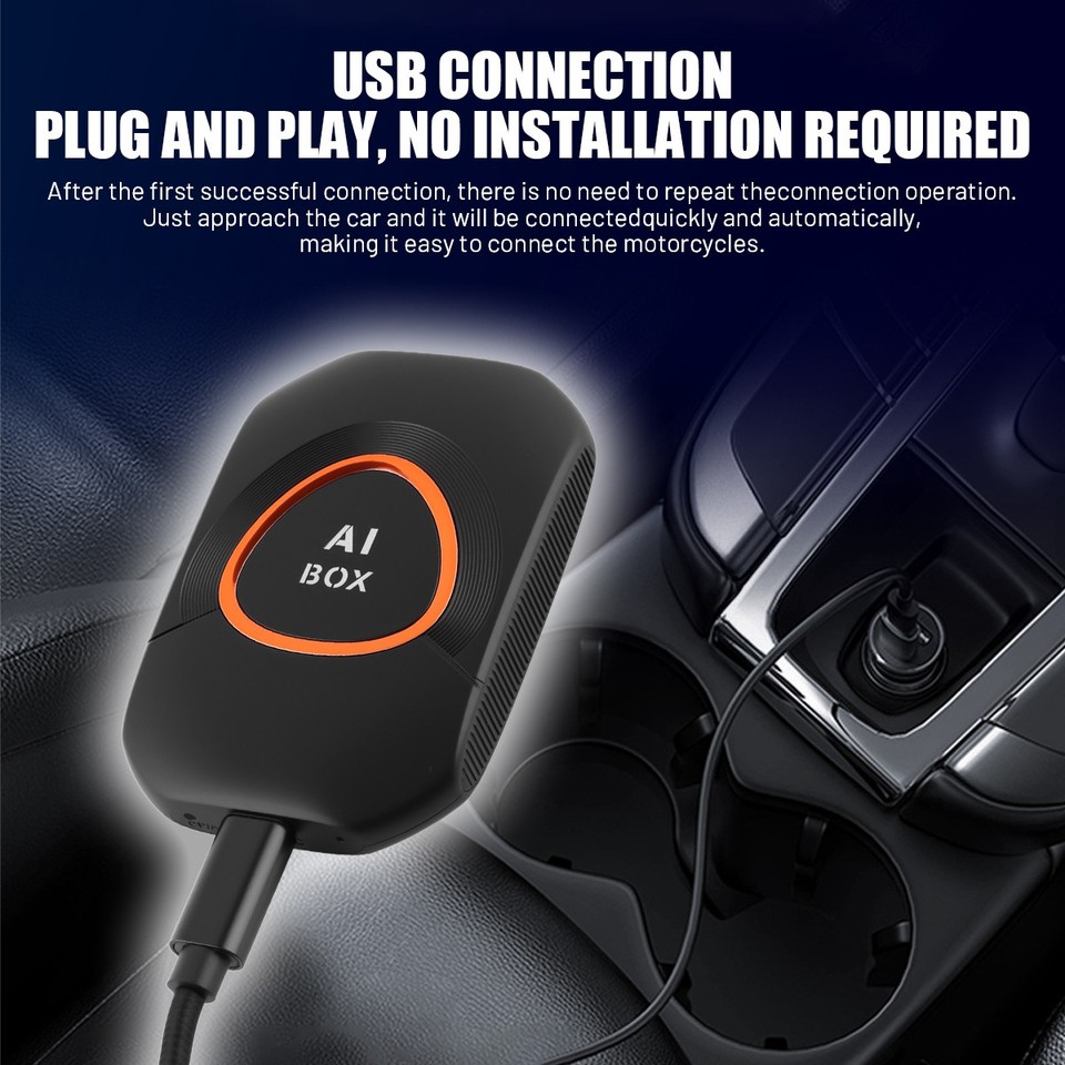 Wireless CarPlay AI box Android Auto Adapter Converter w/ Netflix ...