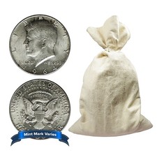 Bag of 200 - 1964 90% Silver Kennedy Half Dollars $100 Face Value Full Dates