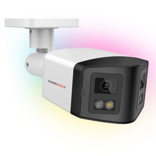 4MP Dual Lens PoE IP Security Camera Outdoor with 180  Panoramic Wide Angle,S...