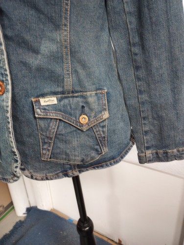 Levi’s Strauss Damen Jeansblazer Jacke Small Blau Jeansjacke tailliert 3 Knöpfe - Bild 4 von 14