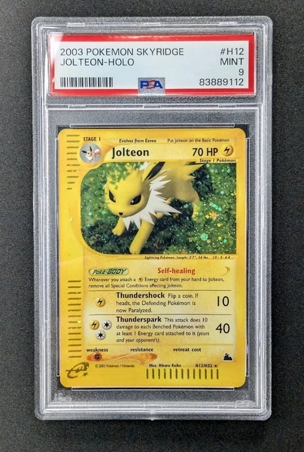 2003 POKEMON SKYRIDGE #H12 /H32 JOLTEON-HOLO PSA 9
