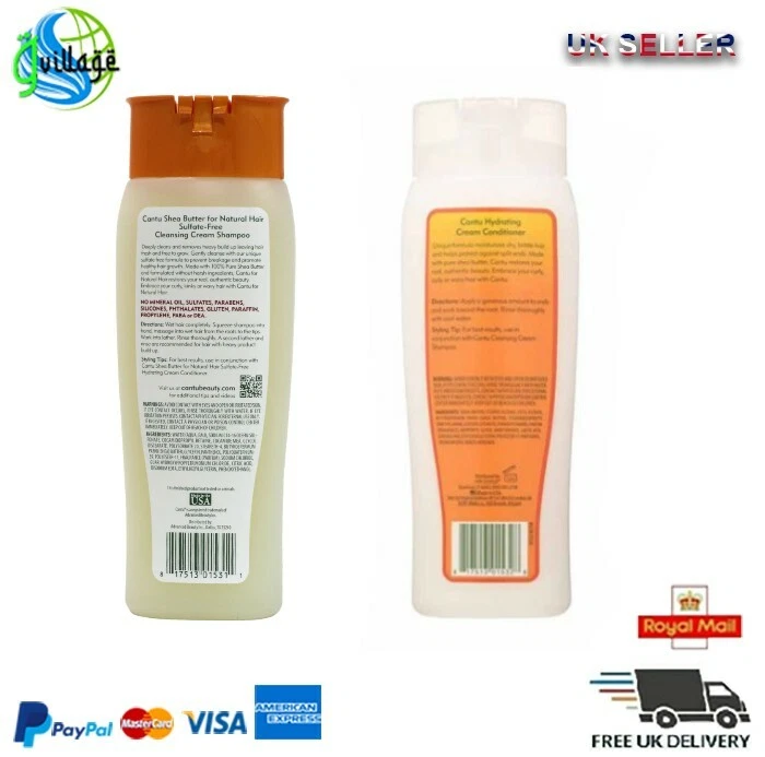Cantu Shea Butter Sulfate free Cleansing Cream Shampoo & Cream Conditioner new - Image 3 of 4
