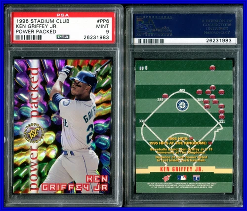 PSA 9 1996 Stadium Club Power Packed #PP6 Ken Griffey Jr. Seattle Mariners POP14