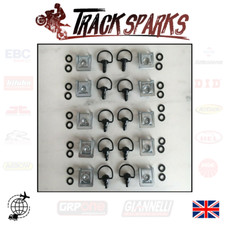 DZUS TYPE FASTENERS CLIPS D-RING QUICK RELEASE SLIP-ON BLACK 14mm 10 pack UK