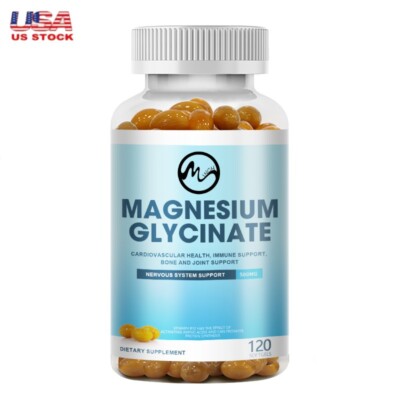 Magnesium Glycinate 500mg With Vitamin D3,Zinc Boost Immune, Bone, Muscle Health