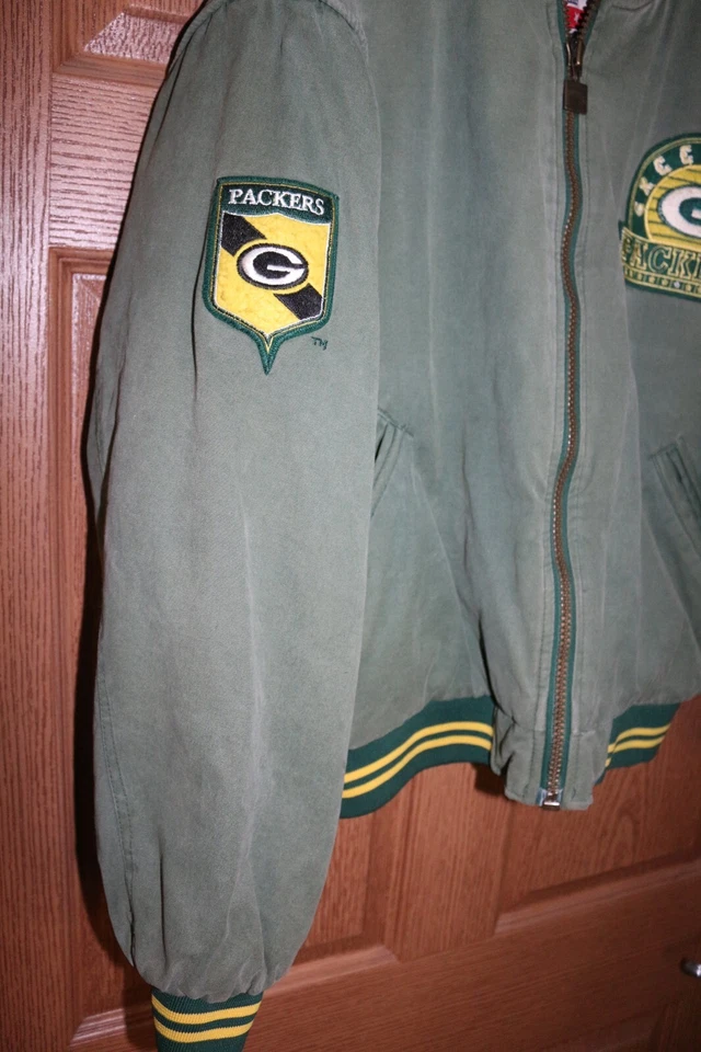 Jaqueta masculina RARA Noz-moscada por Campri Green Bay Packers Sterling Sharpe tamanho médio - Imagem 4 de 4