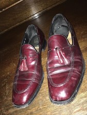 Vintage The Florsheim Shoes Tassel Size 13 A Burgundy Color