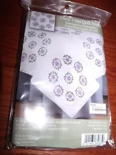 Tobin 6 Stamped Quilt Blocks FLORAL VINES 18" Squares