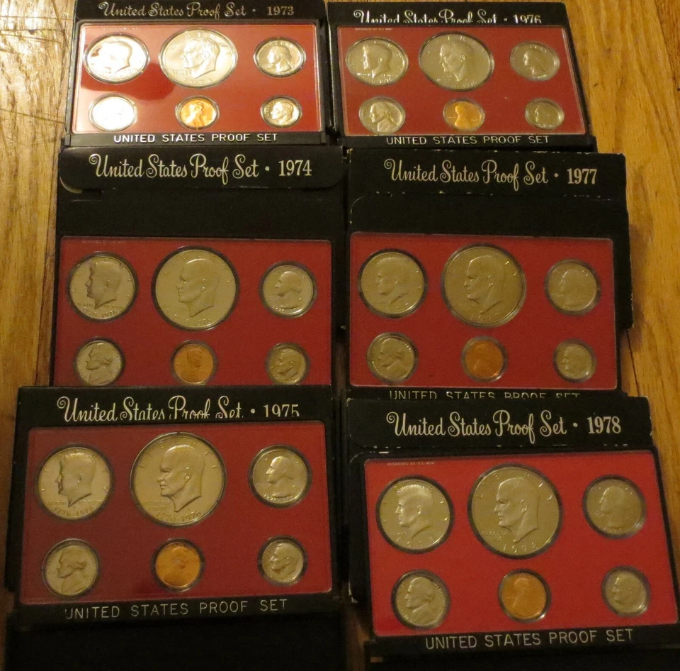 1968 to 2009 Proof Set U.S. Mint 42 Proof Sets San Francisco Mint Box COA   - Image 3 of 4