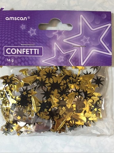 Tavolo Bottiglie Champagne Coriandoli Oro Nero Argento Congratulazioni - Foto 2 di 3
