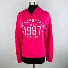 Aeropostale Pink Established 1987 New York Pink Hooded Long Sleeve Sweatshirt M
