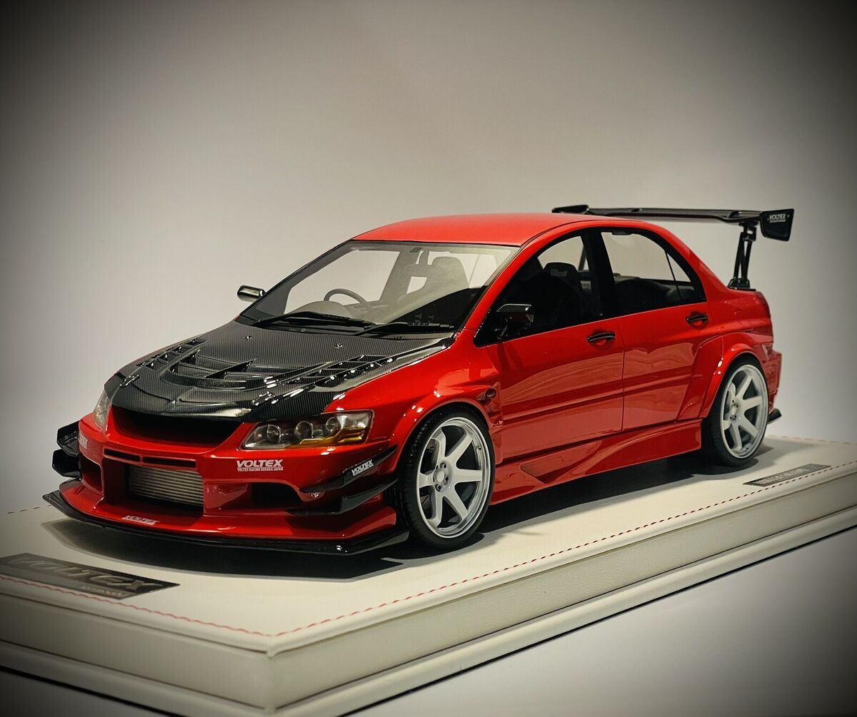 1/18 Onemodel Mitsubishi Lancer Evolution IX VOLTEX Red With 1/18 Onemodel Mitsubishi Lancer Evolution IX VOLTEX Red With