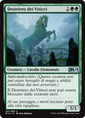 MTG VINE MARE FOIL ITALIAN EXC - DESTRIERO DEI VITICCI - M19 - MAGIC