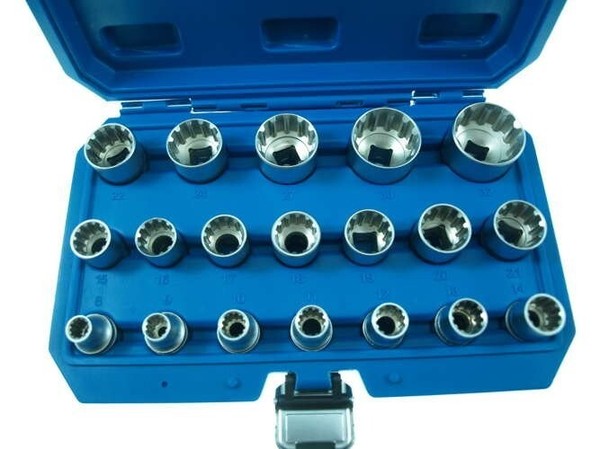 SteckschlüSsel Satz 1/2 Zoll 8-32 Mm Vielzahn NüSse Torx StecknüSse 19 Tlg.-image