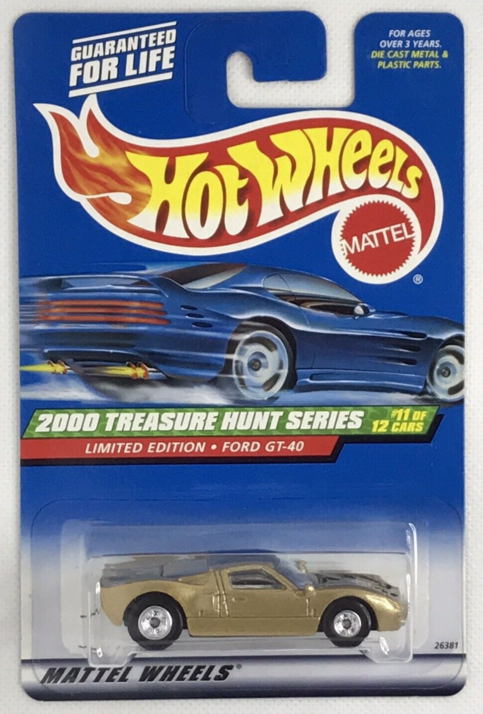 2000 Hot Wheels Treasure Hunt Series Ford GT-40 RR Wheels Limited Edition #11/12