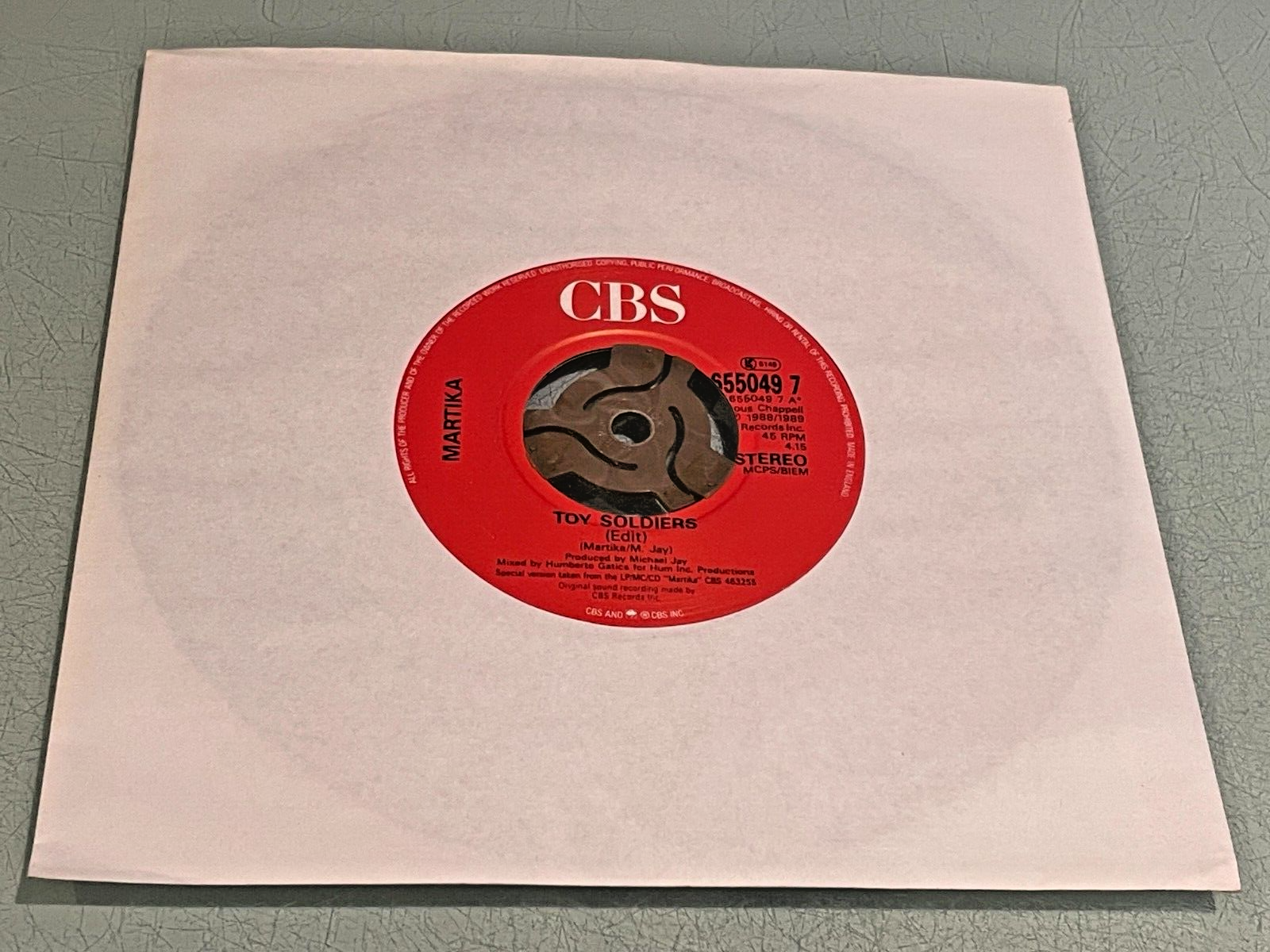 Martika -Toy Soldiers - Exchange of Hearts - Vinyl Record 7"" Single - 1989 CBS