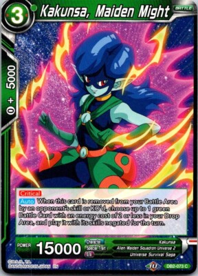 Dragonball Z Super TCG Kakunsa, Maiden Might DB2-073 Free Shipping