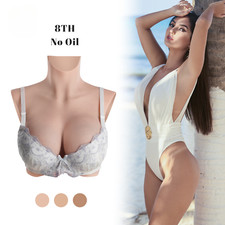 8TH No Oil Realistic Silicone Breasts Forms Artificial Crossdresser Transgender