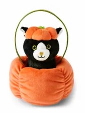 NWT Gymboree lil Pumpkin Girls Plush Pumpkin Purse w/ Removable Plush Kitty Cat