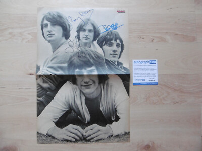 The Kinks Ray Dave Mick Original Autogramme signed 28x42 cm Poster gefaltet ACOA