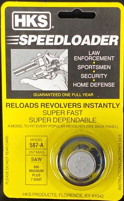 HKS 587A Speedloader for 7 rd 38spl/357mag for S&W 686 Plus, Taurus 627, 692