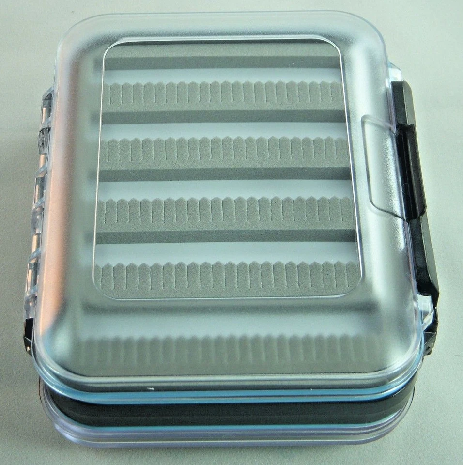 2 Sided Clear Ice/Trout Fishing Jig Box Waterproof Compartments Organizer-Large - Image 2 of 4