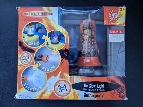 Doctor Who Go Glow Dalek Nachtlicht Taschenlampe Projektor Dias 3 in 1 Lampe
