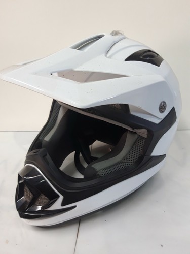 GSB Casco cross enduro motard grafic bianco lucido white taglia S 55 56  offroad | eBay