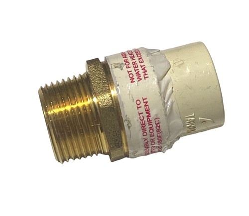 (01 Pc) CPVC/BRASS TRANSITION ADAPTER,3/4" CPVC SOCKET X 3/4 IN. MIP, LEAD FREE
